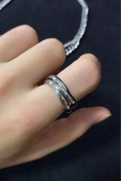 Takı Dükkanı Δαχτυλίδι καταπόνησης Trinity 3 τεμαχίων που συμπλέκονται από σπειροειδές χάλυβα cl44