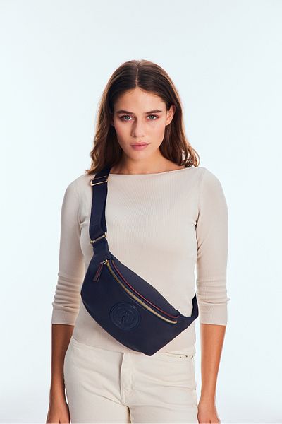 U.S. Polo Assn. Navy Blue-Claret Red Women's Waist Bag Us25677