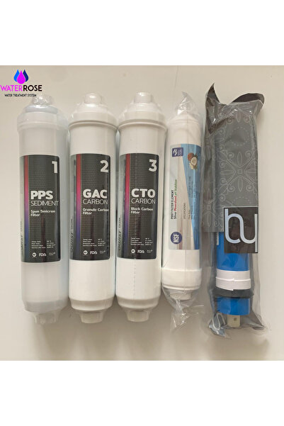 water rose su arıtma Nsf Belgeli Ihlas Aura Cebilon Silver Platinum Tüm Kapalı Kasa Su Arıtma Cihazı Filitresi 5'li Set