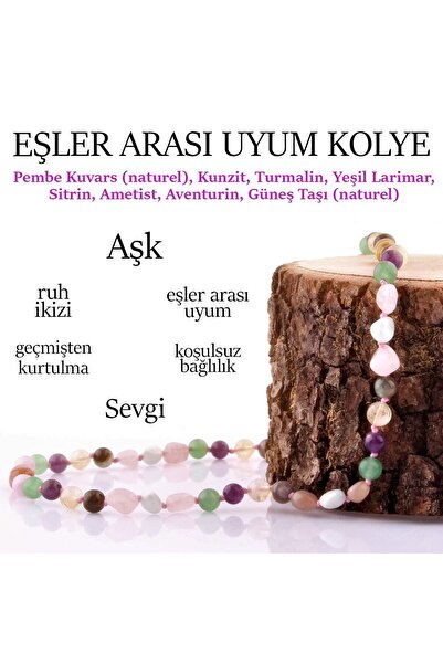 OSMANLI DEĞERLİ TAŞ Sertifikalı Doğal Taş Eşler Arası Uyum Kolye 6 Mm - M408