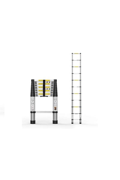 shop Tenttech 2.6 Mt Aluminum Telescopic Ladder