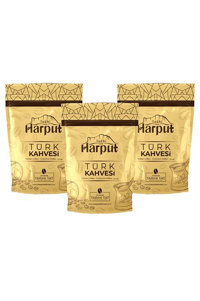Tarihi Harput 1516 Turkish Coffee 3X 100 g |   Turkish Coffee Flavor with Traditional, Natural and Plenty of Foam