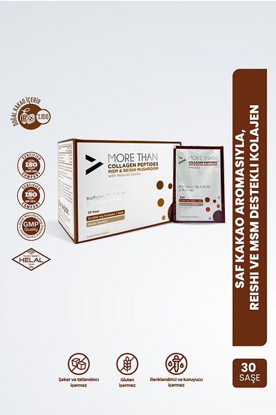 MORE THAN Cocoa Collagen Peptide Msm & Reishi Mushroom 30 Sachets