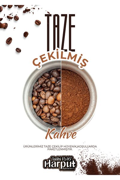 Tarihi Harput 1516 Turkish Coffee 12X 100 Gr |   Turkish Coffee Flavor with Traditional, Natural and Plenty of Foam