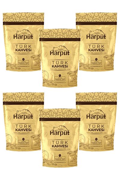 Tarihi Harput 1516 Turkish Coffee 6X 100 Gr |   Turkish Coffee Flavor with Traditional, Natural and Plenty of Foam