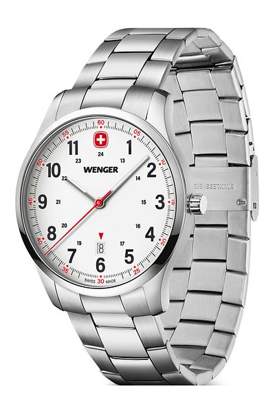 Wenger Ανδρικό Ρολόι Wenger 01.1441.133, Quartz, 42mm, 5ATM