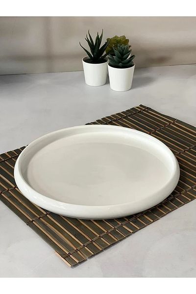 ACAR Bianco Perla Porcelain Round Plate 26.8X2.5 cm