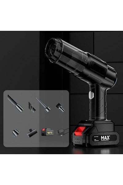 TodayShop Aspirator de mână cu baterie, putere 150W, accesorii incluse