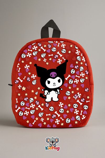 KidHug Kuromi Character Plush Children's Backpack – Ages 1-8 |   Toy & Clothes Bag |