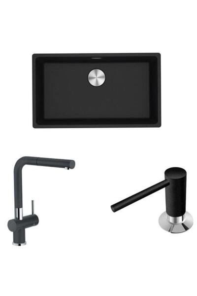 Franke Mrg 210/110-72 Nero Eviye Actıve Plus Doccıa Armatür&sabunluk Set Kamp...