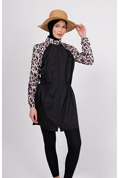 GAVLİA Σετ μαγιό με μοτίβο Mira Leopard (Τοπ + Κολάν + Τσάντα) – Σετ 3 τεμαχί...