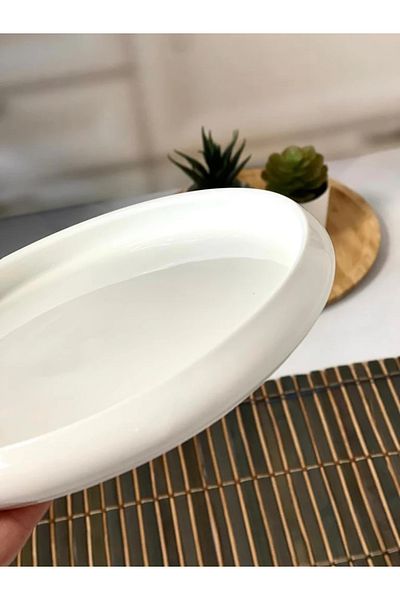 ACAR Bianco Perla Porcelain Round Plate 23.5X2.5 cm