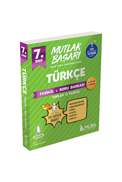 Muba Yayınları Mutlak Başarı 7.Sınıf Türkçe Fasikül + Soru Bankası