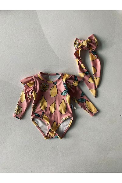 rg kidsstore Long Sleeve Ruffle Baby Swimsuit