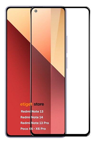 Etiget Xiaomi Redmi Note 13 Pro 4g Uyumlu Esd Cam Ekran Koruyucu 6d Glass