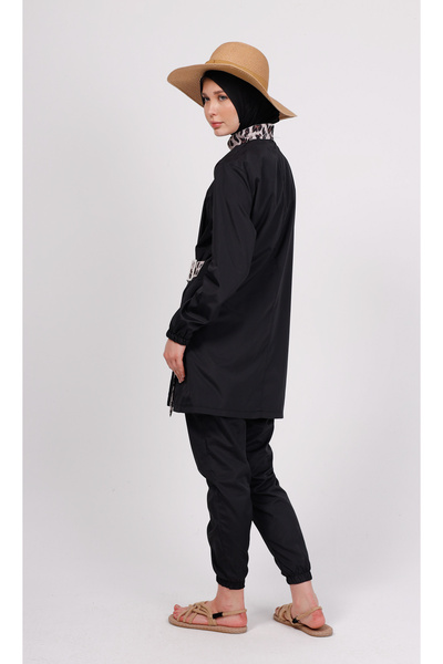 GAVLİA Juno Leopard Patterned Hijab Swimsuit Top (Single) - Bag Gift