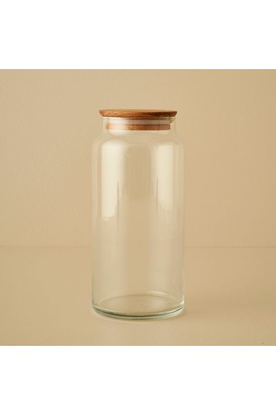 Bella Maison Joye Wooden Jar with Lid (1400 Cc)