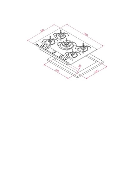 Teka Gbc 75030 Kbc Wh 5 Gözlü Gazlı Ocak