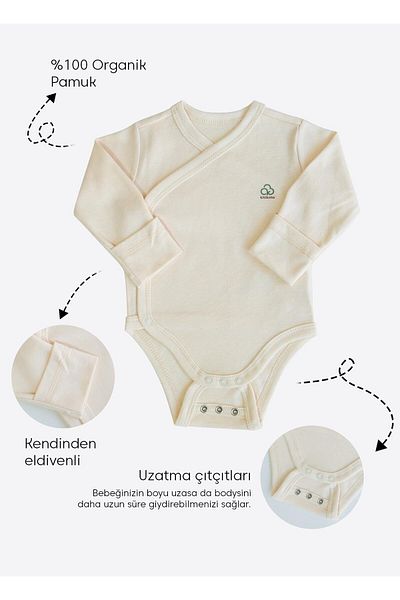 kitikate Organic Extending Kuruva Long Sleeve Body - Natural New Basic