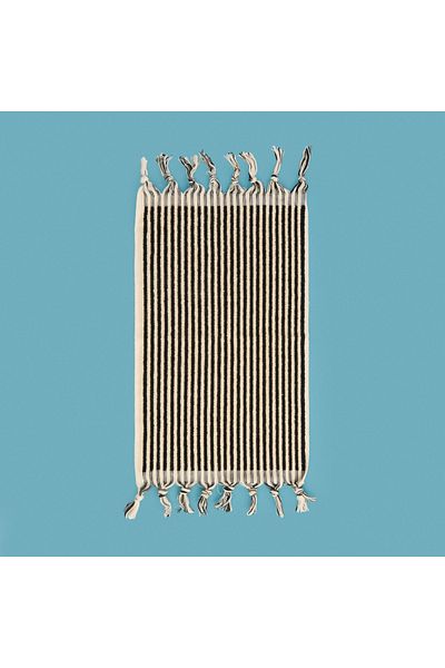Evidea Soft Helga Hand Towel - Ecru / Black - 30X50 cm