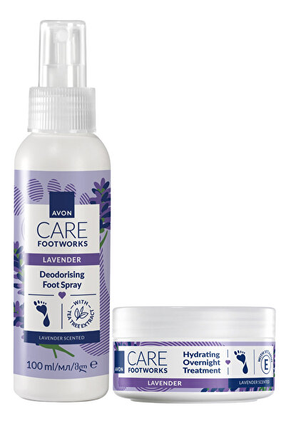 AVON Lavanta Özlü Ayak Gece Kremi Ve Koku Önleyici Sprey Set