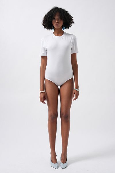 Black Fashion T-Shirt Detail White Bodysuit