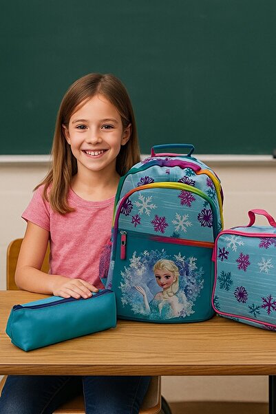 NewBag Elsa Kız Çocuk Sırt Ilkokul Çantası-3'lü Set