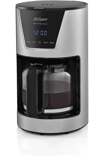 Arzum Deluxe Coffee Maker AR3081 with Filter, Glass Jug 1.5L, 900W, Timer, Digital Display, Stainless Stee