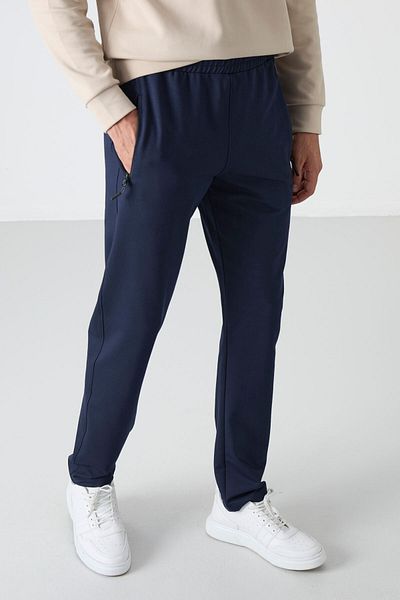 TOMMY LIFE Ανδρική φόρμα αθλητικής φόρμας Indigo με τρεις τσέπες με φερμουάρ - 84671