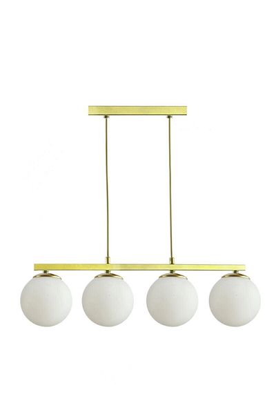 Modavize Caesar White Glass Living Room - Kitchen - Bedroom Antique Color Modern Design 4-Piece Chandelier