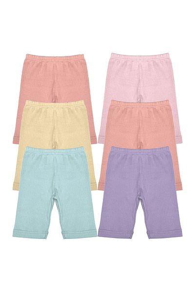 TEKKAPLAN 6-Piece Colorful Assortment Derby Girls Short Leggings
