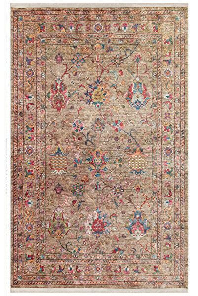 akbel halı & yatak exclusive home design Antique ATK 08 Bej - Yıkanabilir Kay...