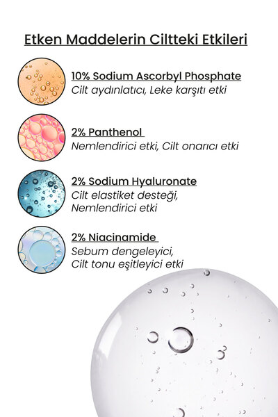 Luv it! Aydınlatıcı C Vitamini Serum 30 ml - Hyaluronik Asit, Panthenol Ve Niacinamide Içeren Cilt Serumu