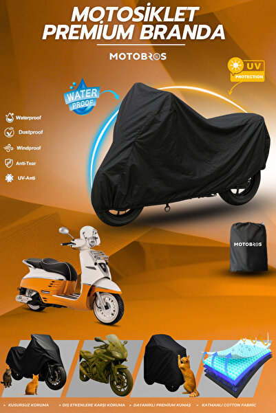 Motobros قماش القنب للدراجات النارية بيجو جانجو أسود مقاوم للماء ومتين (أعلى ...