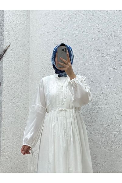 MİHRA STORE Orelita Front Button and Pleated Dress Suit-Bn4449 Ecru