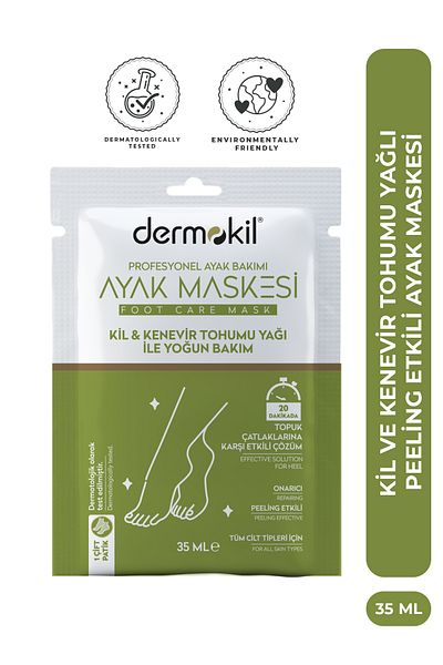 Dermokil 35 ml Foot Mask with Clay and Oil Peeling Effect