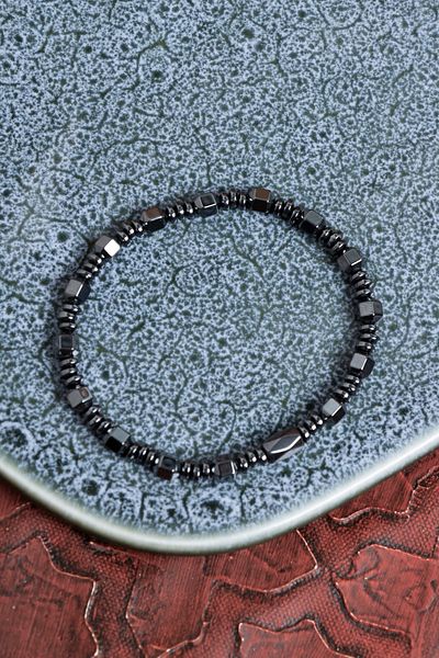 Saff Doğal Taş Certified Hematite Natural Stone Bracelet