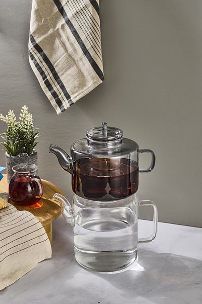 Perotti Tobby Smoked Borosilicate Glass - Teapot, 1.1 Lt Teapot, 1.75Lt Water Bottle