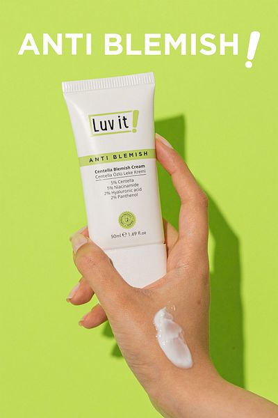 Luv it! Centella Extract Anti-Blemish Moisturizing Cream 50 ml - Deep Hydration with Hyaluronic Acid