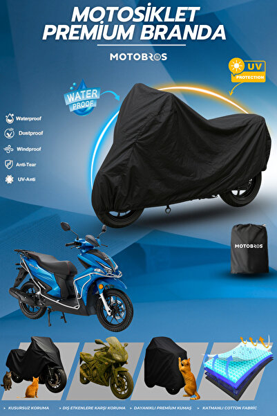 Motobros دراجة نارية القماش المشمع القانوني ريسا أسود مقاوم للماء ودائم (أعلى...