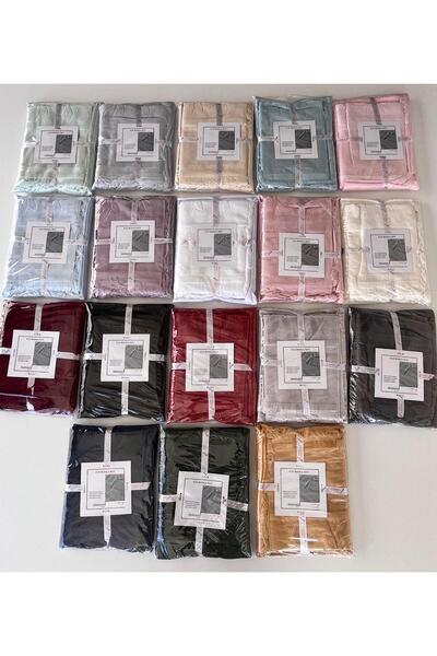 sarra Набір з 4 темних ковдр з каймою та бахромою