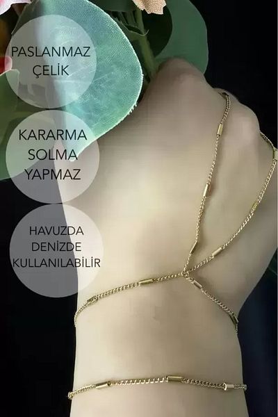 SEVGİLİ TAKI Cylia Chain Gold Steel Shahmeran |   Vera Series