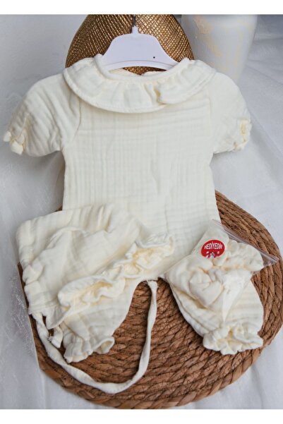 CDE Triple, Round Ruffle Collar Hospital Release Jumpsuit (Back Clip)