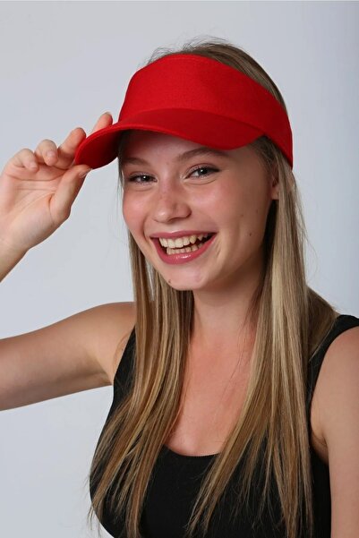 Remsa Mayo Red Tennis Golfs Hat - Adjustable Visor, Sunscreen Visor RŞ-109