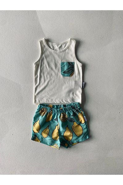 rg kidsstore طقم رياضي وشورت سباحة للأطفال