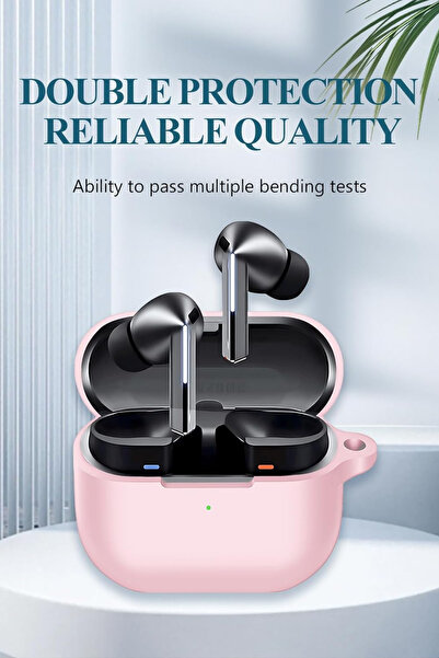 EWEC Samsung Galaxy Buds3, Buds3 Pro, Buds3 Fe Uyumlu Silikon Kılıf, Kulaklık İpi, Temizleme Kalemi Seti