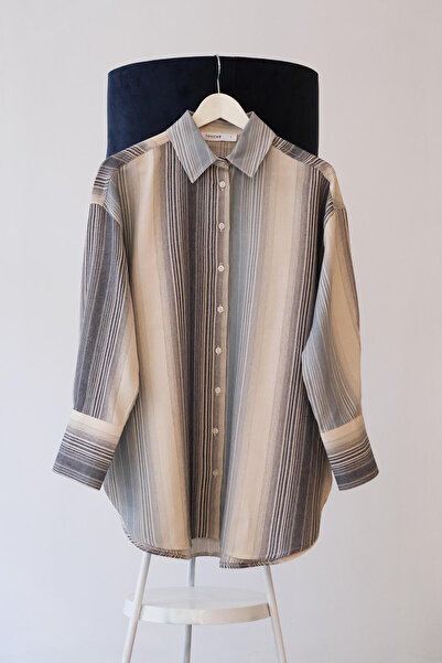 Touché Privé Natural Textured Striped Shirt