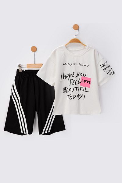 Lmn Belly Love Shorts Girl's Set