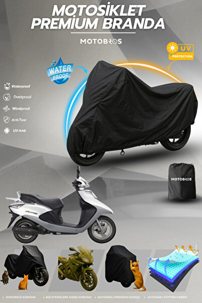 Motobros قماش القنب للدراجات النارية Honda Spacy أسود مقاوم للماء ومتين (أعلى...