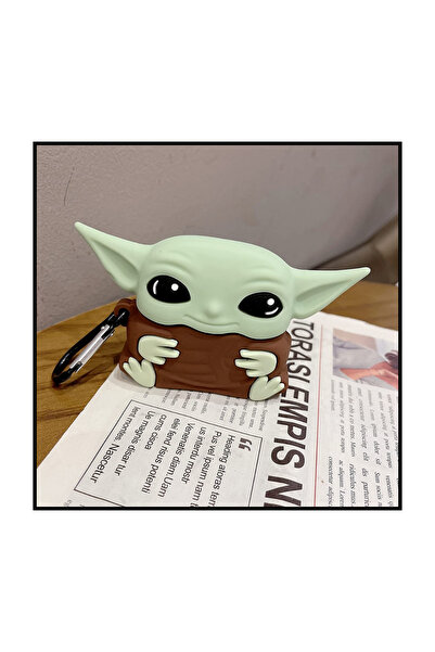 EWEC 4. Nesil Uyumlu Baby Yoda Figürlü Koruyucu Silikon Kulaklık Kılıfı